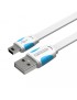 Flat USB2.0 A Male to Mini 5 Pin Male Cable